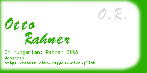otto rahner business card